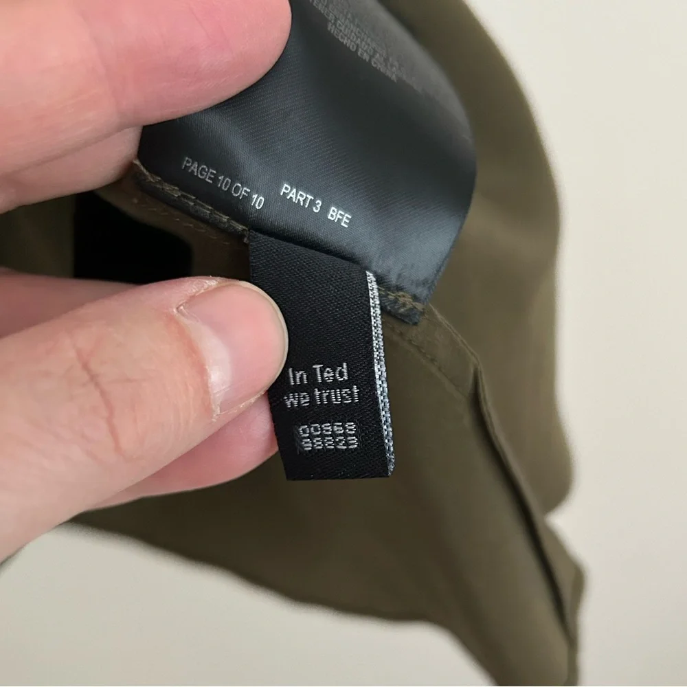 Ted Baker Dark Olive Green Tank Blouse 100% Silk Size 3 or 8 - Picture 4 of 5